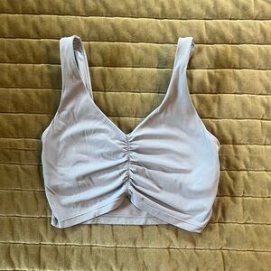 aerie Light Blue Ruched Front Bralette